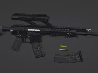 low-poly Steyr STM556 Free low-poly 3D model