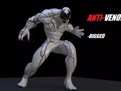 Anti-Venom Rigged 3D model