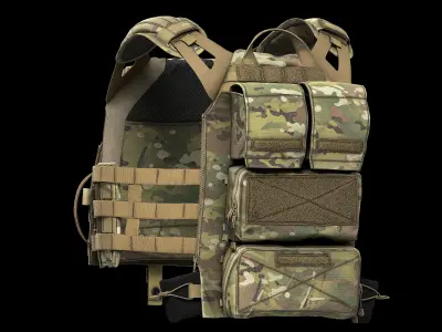 Plate Carriers CRYE JPC 2 V3 Low-poly 3D model