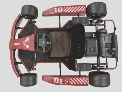 Go Karts Low-poly 3D model