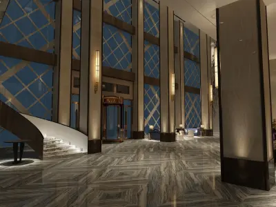 The Hotel Lobby 9 3D model