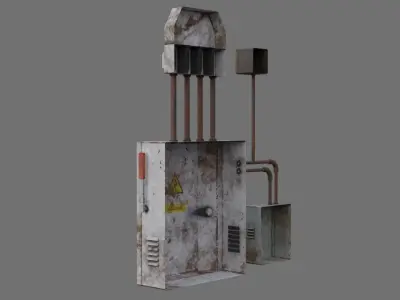 Fuse Box 1B Low-poly 3D model