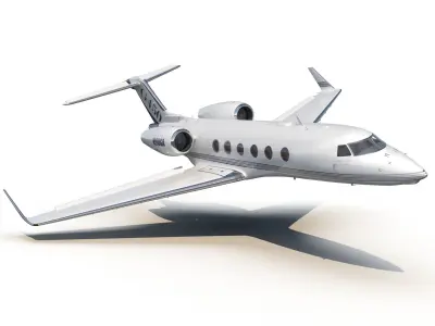 Gulfstream G450 Rigged 3D model