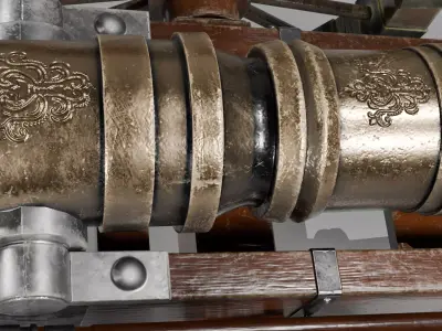 cannon Low-poly 3D model