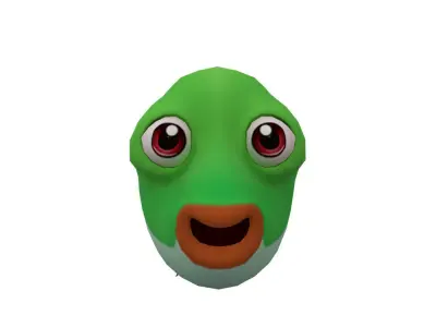 Striped Bass Fish Cartoon Animated Low-poly 3D model