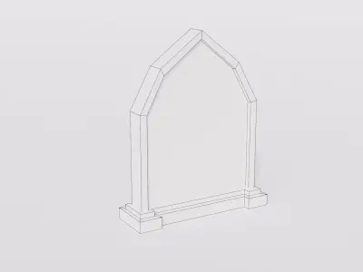 Graveyard Tombs and Tombstones Low-Poly 3d models Low-poly 3D model