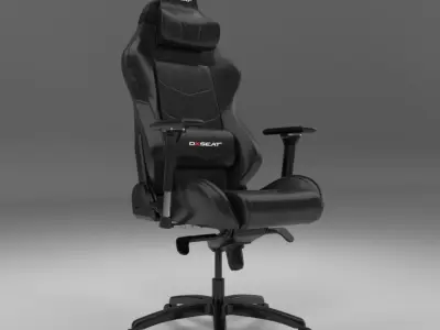 Leather gaming chair for computer DXSEAT 3D model