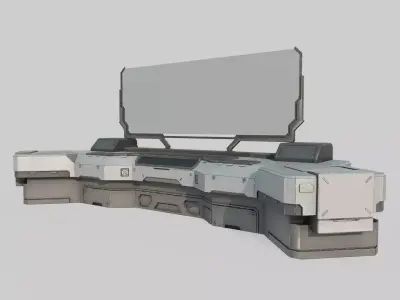 Future Science Fiction Computer Console 3D model