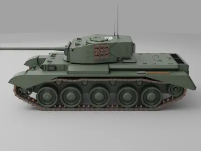 A34 Comet British Medium tank Free 3D model