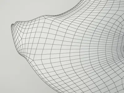 Carved Wood Fish Sculpture on Stand 3D model