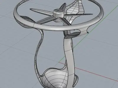 Propel futuristic table with circular design Free 3D model