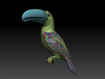 tucan toucan bird 3D model