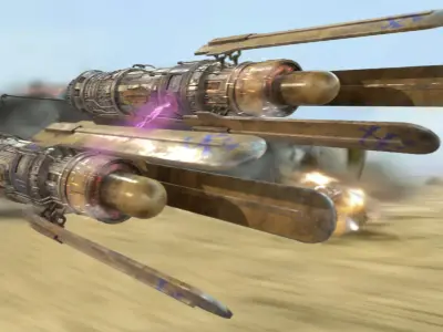Anakin Podracer from Star Wars - Episode 1 - The Phantom Menace Low-poly 3D model