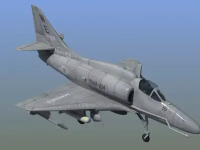 A4 Skyhawk US Marines 3D model