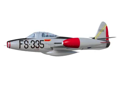 Republic F-84 Thunderjet 3D model