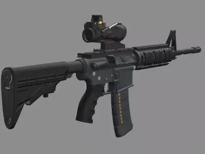 Tactical Modular Assault HK437 Low-Poly 3D Model Low-poly 3D model