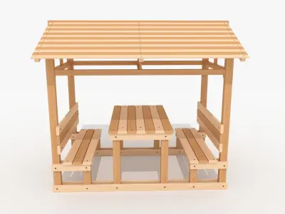 Picnic Table Free 3D model get