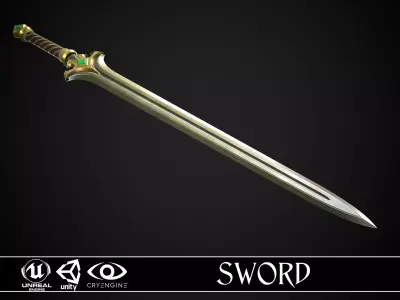 Sword A3 Low-poly 3D model