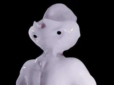 alien sculpture of bird Free low-poly 3D model