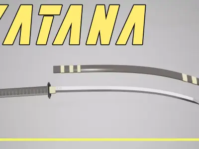 Katana GameReady Free low-poly 3D model