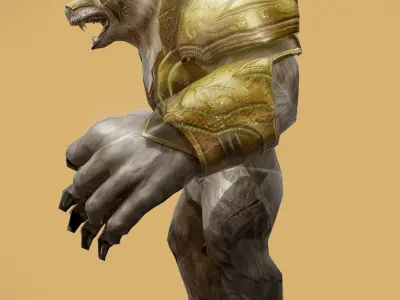 polar beast Low-poly 3D model