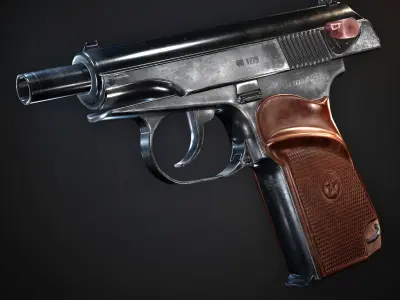 Makarov Pm Free low-poly 3D model