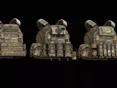 TYR Tactical PICO DSX Assaulter Plate Carrier V1 V2 V3 Low-poly 3D model