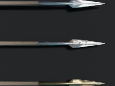 Ancient Macedonian Sarissa Pike Low-poly 3D model