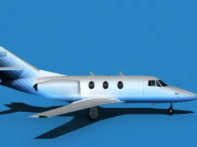 Dassault Falcon 10 V03 3D model