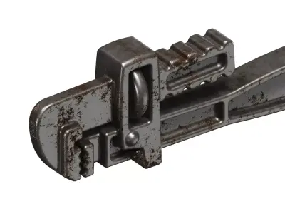 Rusty Iron Pipe Wrench 3D model