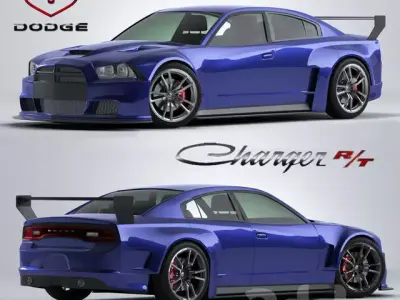 DODGE CHARGER 2012 3D Model Free low-poly 3D model