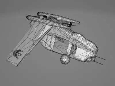Star Wars REB Dropship - Low Poly Game - Battlefield - FBX MODEL Low-poly 3D model