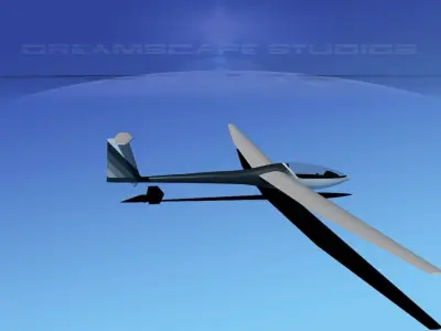 Glaser Dirks DG-200 17 Mtr Sailplane V05 3D model