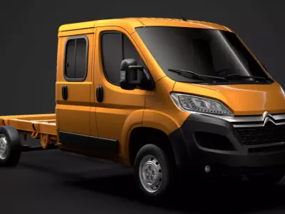 Citroen Relay Chassis Truck Crew Cab 4035WB 2020 3D model