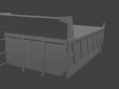 Dump Trunk for Trucks Low-poly 3D model