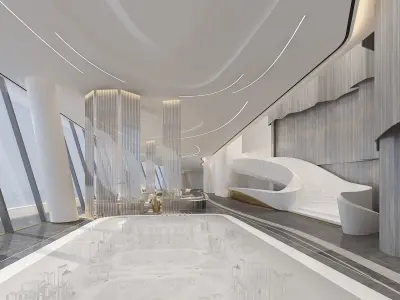 The Hotel Lobby 5 3D model