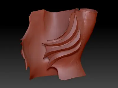 High-poly model Corset leather 3D model
