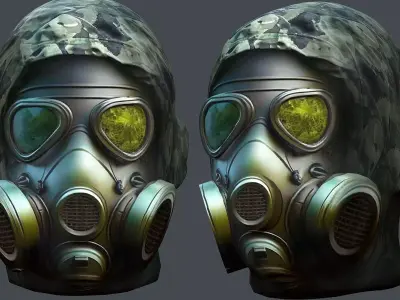 Helmet 3d model military combat Military Low-poly Low-poly 3D model 97