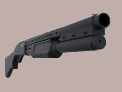 Remington 870 from the movie Terminator 3 3D model