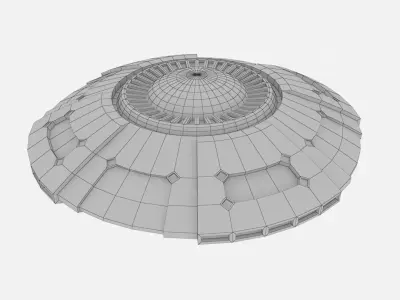 3D model ALIEN UFO SPACE CRAFT Low-poly 3D model