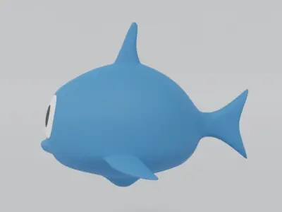 Cartoon Shark Toy 3D model