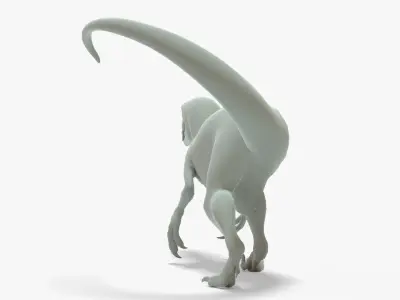 Utahraptor Rigged Basemesh Low-poly 3D model