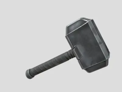 Thors Hammer 3D Model PBR Textured Game Ready Prop Low-poly 3D model