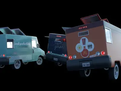 Customizable Food truck 3D model