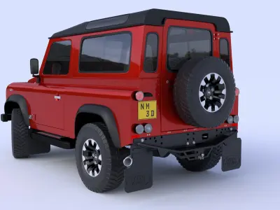 Land Rover Defender works V8 2018 Free 3D model