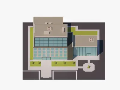Office Building 02 Low-poly 3D model