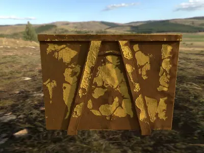 Skip 20 yard with textures 3D model