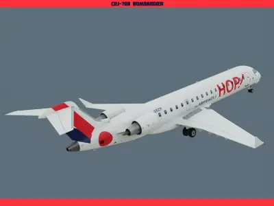 CRJ700 Hop Low-poly 3D model