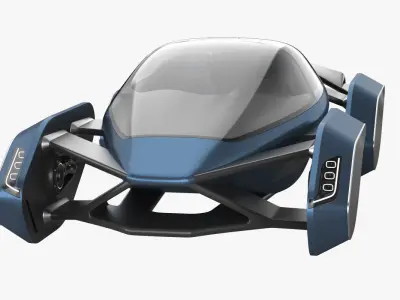 Hover car concept 3 3D model