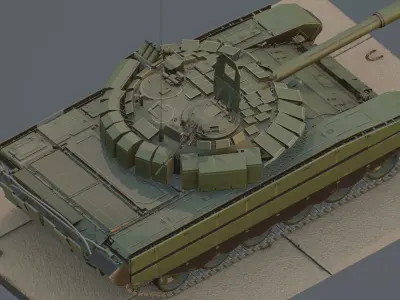 T-72B3 2022 Low-poly 3D model